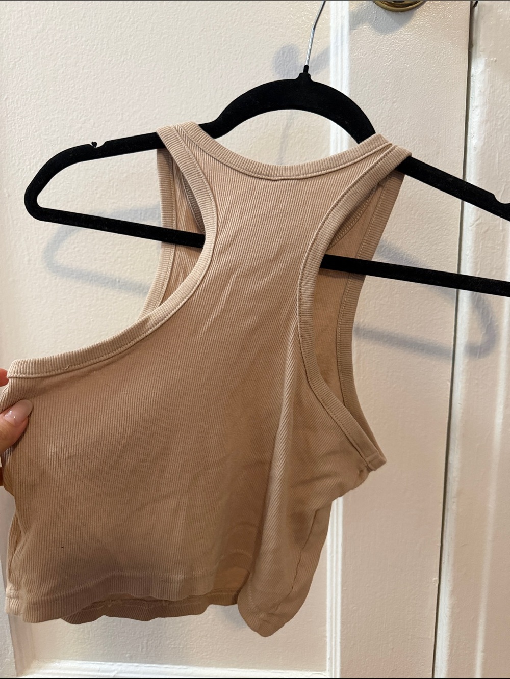 Beige Ribbed Tank Top - Unbranded - Picture 4 of 5